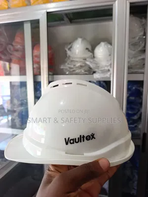 Vaultex Safety Helmet (White) | Vaultex | 6-Point Textile/Plastic Suspension | Foam Sweat Band | Ratchet | EN 397