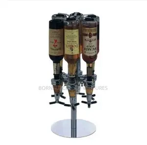 Chrome Plated Dispenser Machine 3 Tools Dispenser | Gravity-Fed | 1.5oz Precise Pour | 4–6 Bottle Capacity | Aluminium Frame | Bar & Lounge Grade