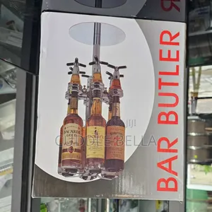 00542 -6 Bottles Bar Butler | Gravity-Fed | 1.5oz Precise Pour | 4–6 Bottle Capacity | Aluminium Frame | Bar & Lounge Grade