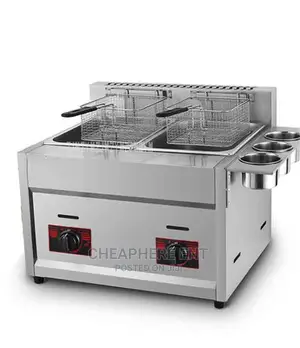 Commercial Deepfryer (Gas) | Stainless Steel | Dual / Single Tank | Adjustable Thermostat | Basket Included | Commercial Grade