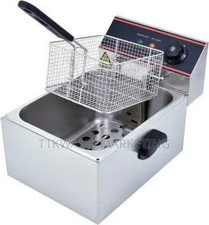 Single Deep Fryer 6l | Stainless Steel | Dual / Single Tank | Adjustable Thermostat | Basket Included | Commercial Grade