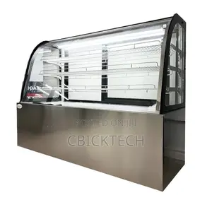 Pastry Display Warmer Standing | Glass Display | Stainless Steel Frame | LED Lighting | Thermostat Control | Pastry & Restaurant Grade