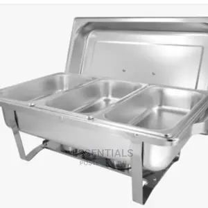 Stainless Steel 3 Compartment Chafing Dish | Stainless Steel | 6–11L Capacity | Fuel / Electric | Roll-Top Lid | Buffet & Catering Grade