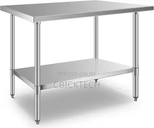 Stainless Steel Table | Commercial 304 Stainless Steel | Multiple Sizes | Heavy-Duty | Kitchen Work Table Grade