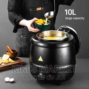 Electric Soup Pot 10l | Stainless Steel | Large Capacity | Electric | Temperature Control | Restaurant Grade
