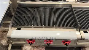 Lava Rock Grill | Heavy-Duty | High-Temp Grid | Charcoal / Gas / Hybrid | Portable or Standing | Commercial Grade