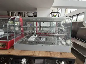 Commercial 90cm Pastries Food Warmer Stainless Steel | Glass Display | Stainless Steel Frame | LED Lighting | Thermostat Control | Pastry & Restaurant Grade