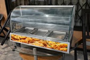 Commercial Food Warmer for Sale | Glass Display | Stainless Steel Frame | LED Lighting | Thermostat Control | Pastry & Restaurant Grade