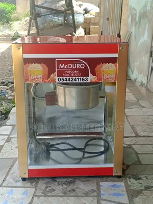 Popcorn Machines ( Ghana Made) | Gas / Electric | Non-Stick Bowl | Auto Stirring | Glass Display | Single & Double | Commercial Grade