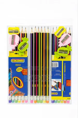 Pencil With Sharpener and Color Pencil