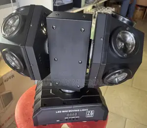 Double Head , Strobe and RGB Moving Head | RGBW 4-in-1 LEDs | Pan & Tilt Motors | DMX512 | Sound-Activated | Gobo & Prism Effects | Stage Grade