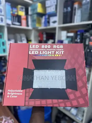 Pro Led 800 R.G.B With Adapter Batteries Tripod Stand | LED Panel | Adjustable Colour Temp | Remote Control | Tripod Stand Included | Photo & Video Grade