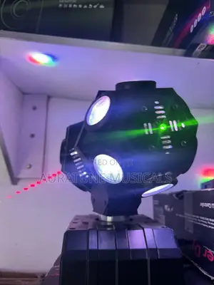 Double Head Moving Light | RGBW 4-in-1 LEDs | Pan & Tilt Motors | DMX512 | Sound-Activated | Gobo & Prism Effects | Stage Grade