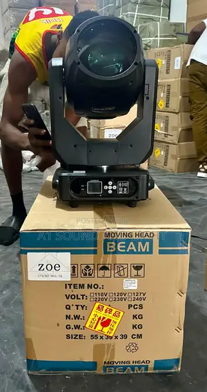 Smartdjlite Beam 295 Moving Head Stage Light | High-Power Bulb | Motorised Pan & Tilt | DMX512 | Gobo & Colour Wheel | Concert & Club Grade