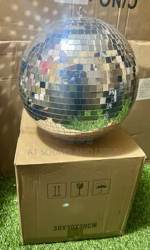 Mirror Ball 30x30x30 | Mirrored Tiles | Rotating Motor Included | RGBW Spotlight Compatible | 30–60cm | Events Grade