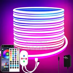 10meters RGB Neon Light With Remote | Flexible LED Neon | Cuttable | Waterproof | 10–100m | RGB Remote Control | Decor & Stage Grade