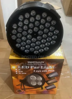 Smartdjlite 54 Led Par Light, A Type Of Stage Lighting | 54 × 3W RGB LEDs | DMX512 In/Out | Sound-Activated | 162W | Stage & DJ Grade | Fairly Used – Inspected & Working