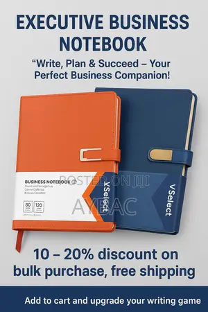 Business Executive Notebook| A5 Diary Leather Cover 120 Sheets Gift