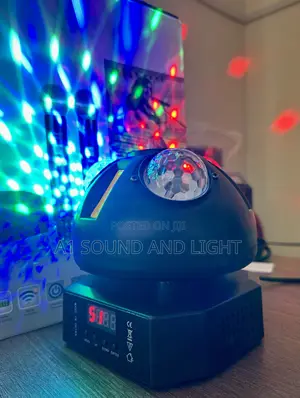 Ufo 5 In 1 Stage Light | RGBW 4-in-1 LEDs | Pan & Tilt Motors | DMX512 | Sound-Activated | Gobo & Prism Effects | Stage Grade