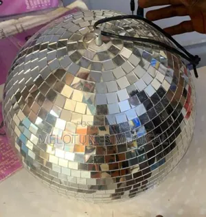 Mirror Disco Ball 30x30 {Silver} | DMX512 Compatible | RGBW LEDs | Sound-Activated | Professional Stage & Event Grade