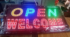 Open Welcome Sign Led Light | Scrolling Text | RGB Full-Colour | Programmable | Indoor & Outdoor | Business & Event Grade