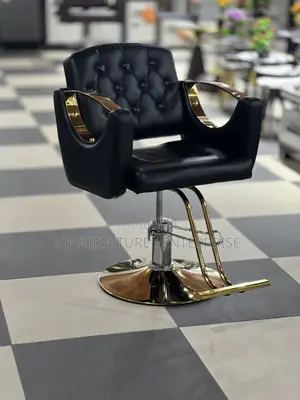 Modern Black And Gold Salon Styling Chair