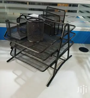 Office Mesh Tray With Its Accessories