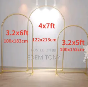 A 6ft Metal Arch Backdrop Stand Designed for Events | 6ft Metal Arch | Adjustable | Backdrop & Flower Wall Compatible | Wedding & Events Grade