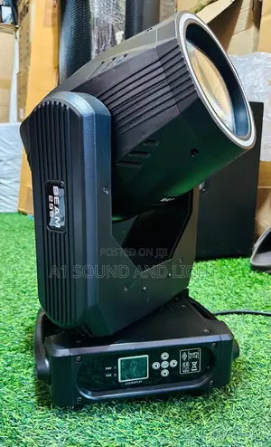 Beam 295 Watts Moving Head Light | High-Power Bulb | Motorised Pan & Tilt | DMX512 | Gobo & Colour Wheel | Concert & Club Grade