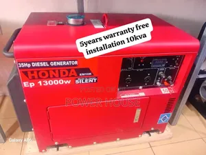 Electric Caemb Amp Honda Generator 10kva 13000watts 10kva | Honda / Japan Engine | 100% Copper Alternator | Key & Pull Start | Silent Operation | 1-Year Warranty
