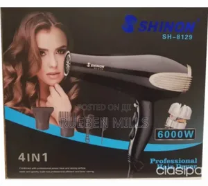 Shinon 6000w Hair Dryer With Concentrator and Dryer Comb