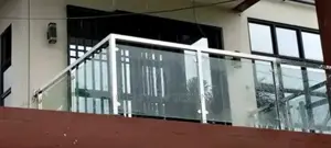 Balcony Glass Stainless Steel Railing / Balustrade