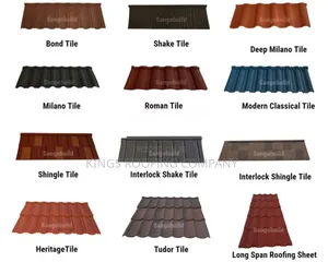 Categories of Euro Roofing Tiles With Their Names and Colors