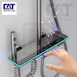 Temperature Shower Digital 4 Flow | Anti-Rust Stainless Steel | Overhead + Hand Shower + Shattaf | Hot & Cold Thermostatic | 4-in-1 Available