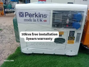 Perkins 10KVA Maximum-Power Diesel Generator – 5-Year Warranty, 100% Copper