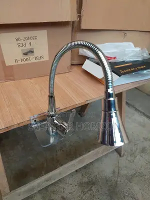 Modern Chrome Plated Flexible Hot and Cold Kitchen Faucet