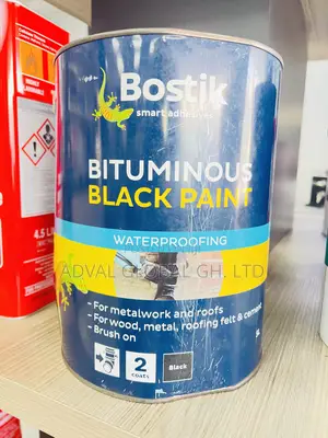 Bostic Bituminous Black Paint | Waterproofing / Damp-Proofing | Roof, Wall & Foundation Protection | Easy Application | Residential & Commercial Grade