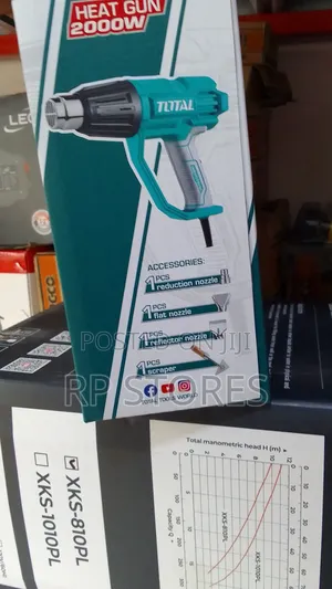 Total Heat Gun 2000w Brand New | Heat Gun | 2000W / 20V Cordless | Dual-Stage 380°C–600°C | Variable Airflow | Paint Stripping & Shrink Wrap