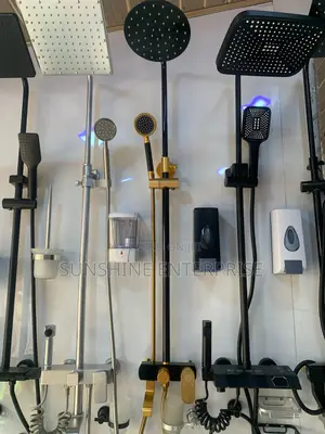 Black And Gold 3in1 Bathroom Shower | Quality Grade | Durable Construction | Residential & Commercial | All Accessories Available