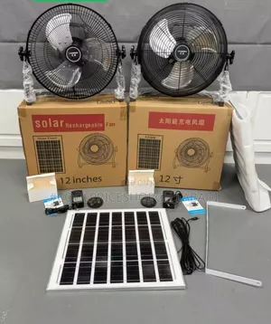 Solar Cooling Fan Chargeable System | Solar Powered | Rechargeable | LED | Motion / Light Sensor | IP65 Waterproof | Home & Garden Grade