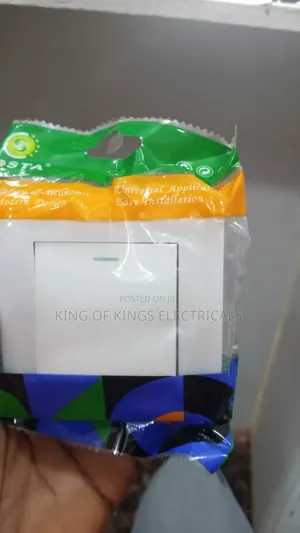 Costa Modern Wall Switch – 1 Gang, Durable Easy Installation | Brand New | 100% Copper Engine | Silent Operation | Key Start | 1-Year Warranty