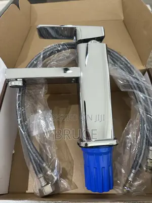 Modern Chrome Handle Bathroom Faucet – Complete Installation Kit | Stainless Steel / Brass | Hot & Cold | Single & Double Handle | Ceramic Disc Cartridge | Anti-Drip