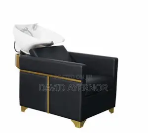 Salon Sink Chair Gold and Black