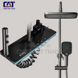 4 Flow Temperature Shower. 8023h | Anti-Rust Stainless Steel | Overhead + Hand Shower + Shattaf | Hot & Cold Thermostatic | 4-in-1 Available