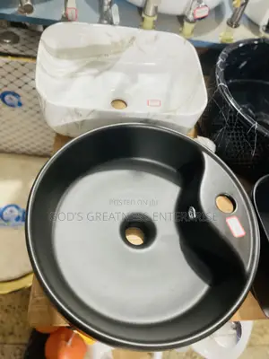 Black Pedicure Basin | Ceramic / Marble / Stone Resin | Wall-Hung & Floor-Standing | With Mirror & Cabinet Options Available