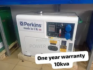 Solitary 10kva Diesel Silent Generator Perkins 10kva Silent | Perkins / Honda / Kama Engine | Silent Canopy | 100% Copper Alternator | Key & Auto Start | 1–5 Year Warranty