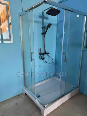 Shower Cubicle / Room 120*90cm | Anti-Rust Stainless Steel | Overhead + Hand Shower + Shattaf | Hot & Cold Thermostatic | 4-in-1 Available