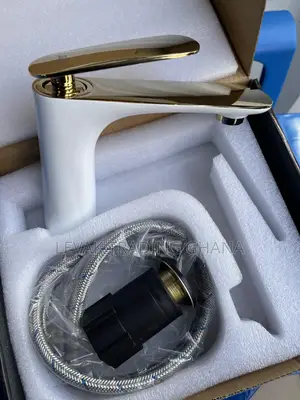 Gold White Basin Tap / Basin Faucet