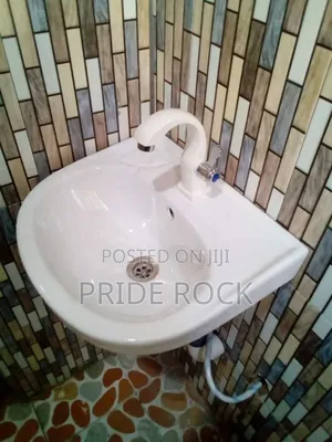 Wash Hand Basin With Plastic Tap Set