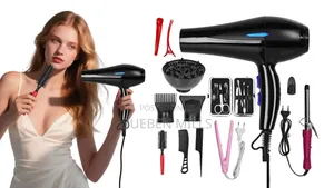 Black 12 in 1 Fast Drying Salon Hair Dryer